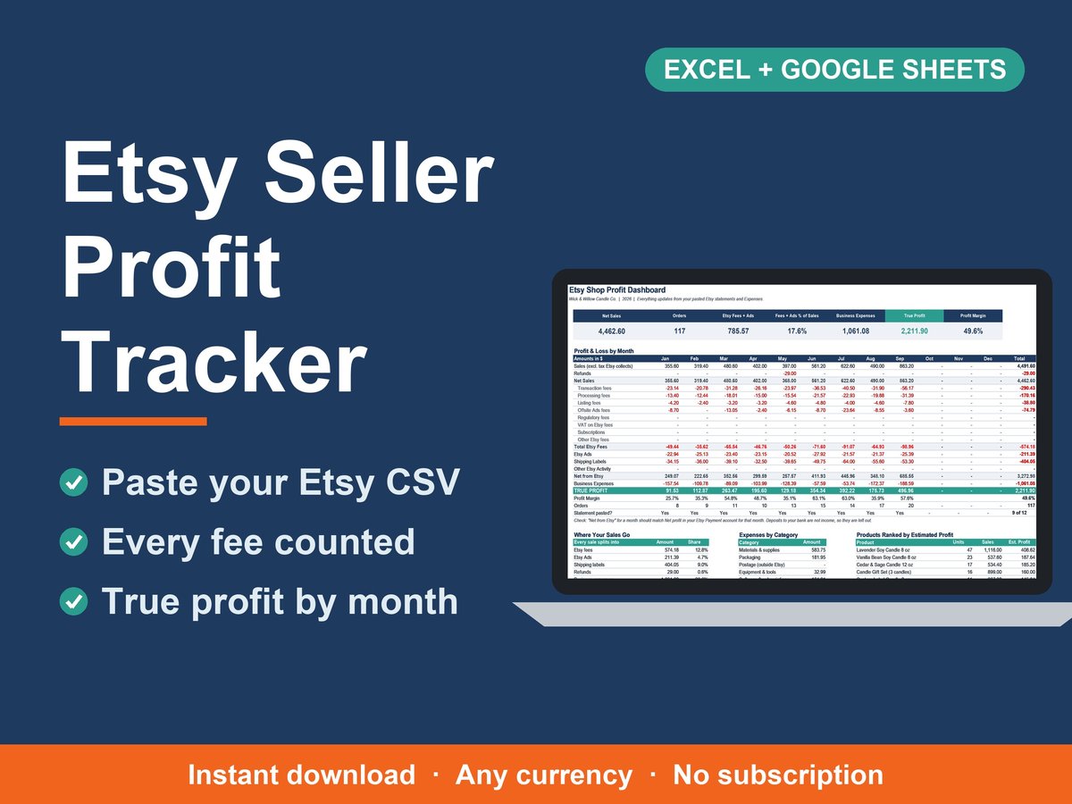 Etsy Seller Profit Tracker