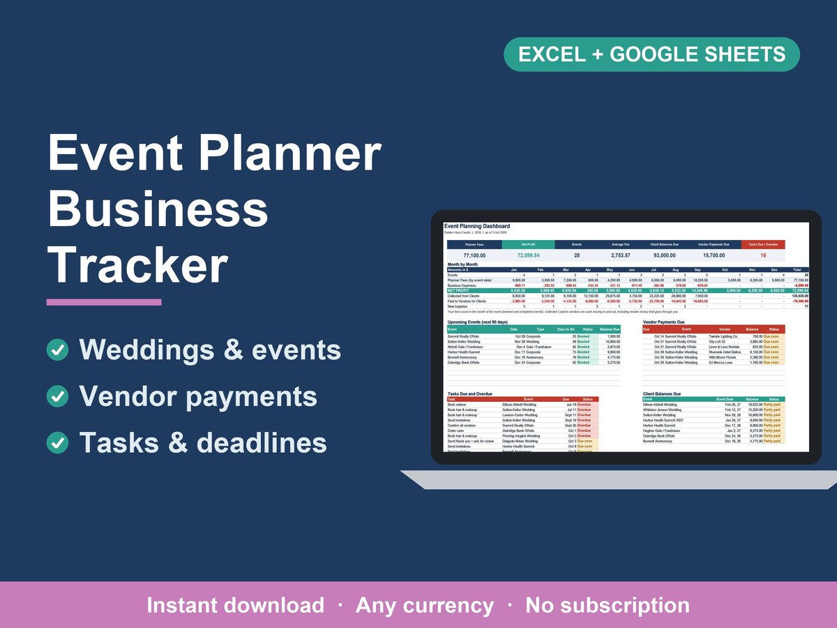 Event Planner Business Tracker