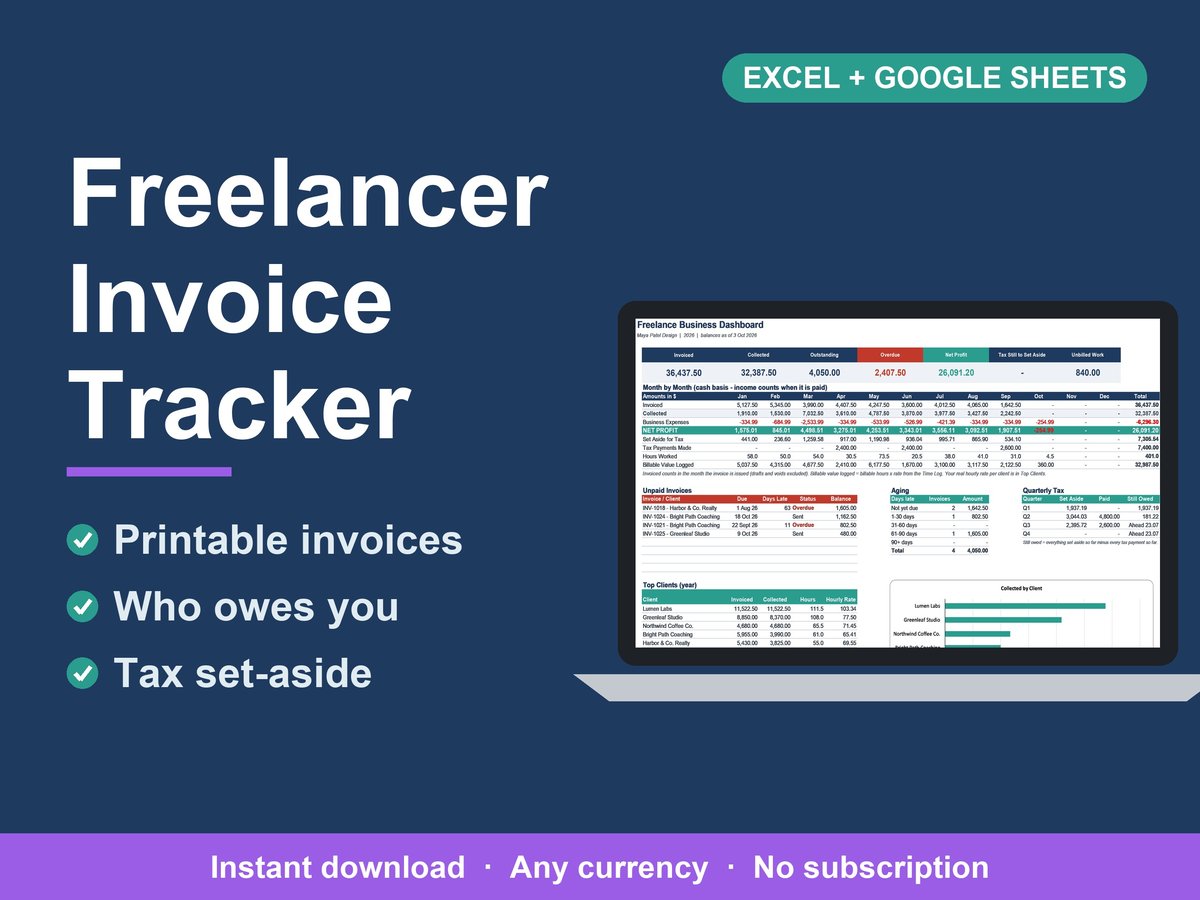 Freelancer Invoice & Income Tracker