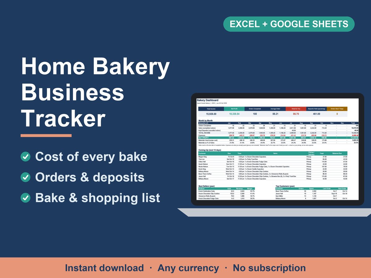 Home Bakery Business Tracker
