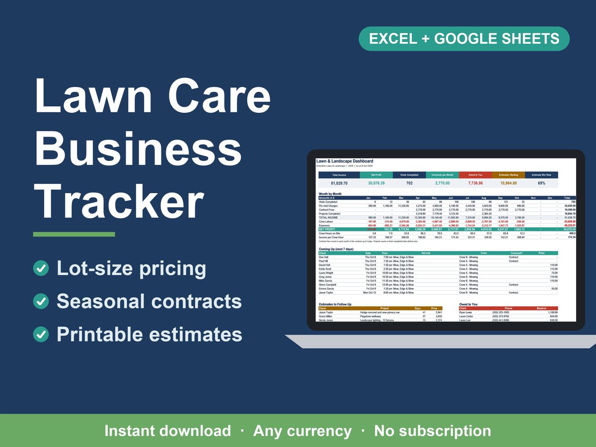 Lawn Care & Landscaping Tracker