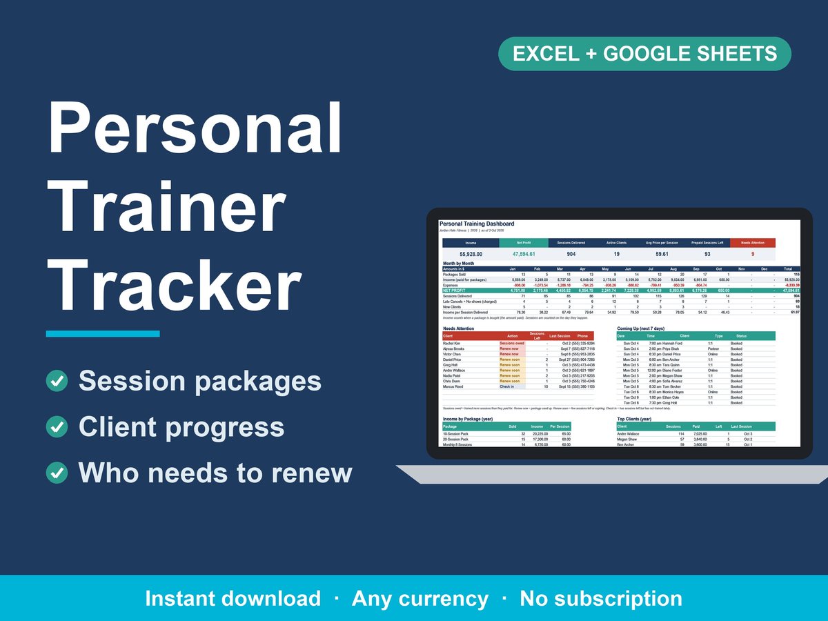 Personal Trainer Business Tracker