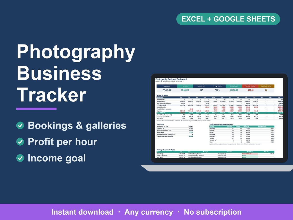 Photography Business Tracker
