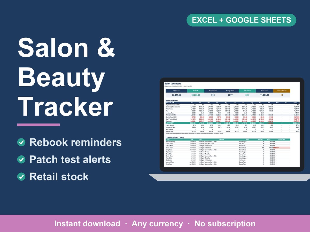 Salon & Beauty Business Tracker