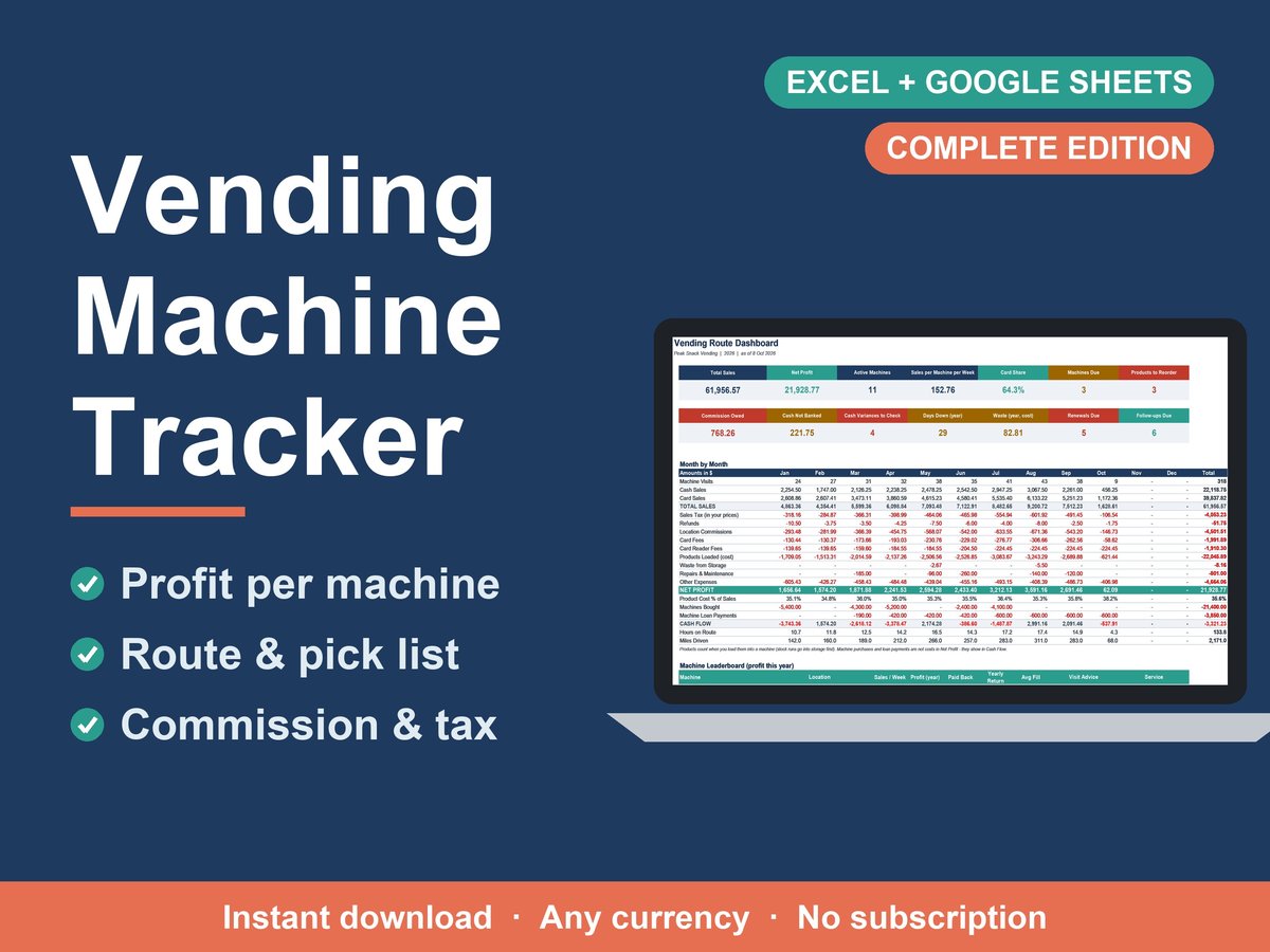 Vending Machine Business Tracker